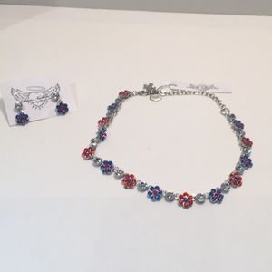 Swarovski Crystal necklace and earrings